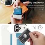 Double Buckle Crazy Horse Texture PU Phone Case, For iPhone 16 Plus, For iPhone 16 - Image 6