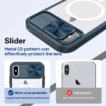 Clear Acrylic + PC + TPU MagSafe Lens Sliding Cover Full Coverage Phone Case, For iPhone XS Max - Image 4