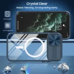 Clear Acrylic + PC + TPU MagSafe Lens Sliding Cover Full Coverage Phone Case, For iPhone 12, For  iPhone 12 Pro Max - Image 2
