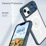 Clear Acrylic + PC + TPU MagSafe Lens Sliding Cover Full Coverage Phone Case, For iPhone 14 / 13, For  iPhone 14 Pro Max - Image 5