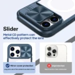 Clear Acrylic + PC + TPU MagSafe Lens Sliding Cover Full Coverage Phone Case, For iPhone 16 Pro Max, For iPhone 16 Pro - Image 4