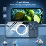 Clear Acrylic + PC + TPU MagSafe Lens Sliding Cover Full Coverage Phone Case, For iPhone 16 Plus, For iPhone 16 - Image 2