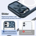 Clear Acrylic + PC + TPU MagSafe Lens Sliding Cover Full Coverage Phone Case, For iPhone 16 Plus, For iPhone 16 - Image 4