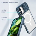 Clear Acrylic + PC + TPU MagSafe Lens Sliding Cover Full Coverage Phone Case, For iPhone 16 Plus, For iPhone 16 - Image 5