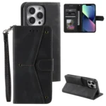 Nail Skin Feel Stitching Calf Texture Leather Phone Case, For iPhone 16 Pro, For iPhone 16 Plus