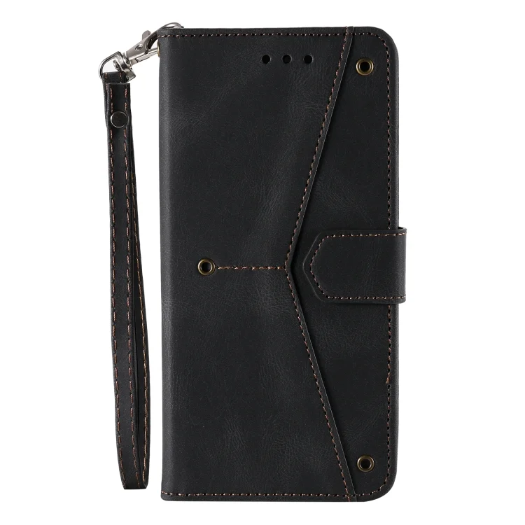 EDA006865502A_1.webp Nail Skin Feel Stitching Calf Texture Leather Phone Case, For iPhone 16 Pro, For iPhone 16 Plus - Image 2