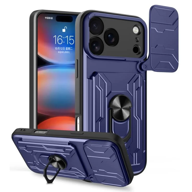 Sliding Camshield TPU+PC Phone Case with Card Slot, For iPhone 17 Pro Max, For iPhone 17 Pro