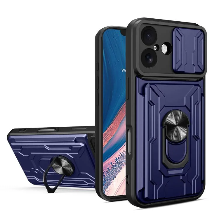 Sliding Camshield TPU+PC Phone Case with Card Slot, For iPhone 17, For iPhone 16e