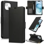 Side Buckle RFID Anti-theft Leather Phone Case, For iPhone 15, For iPhone 14 Plus