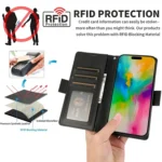 Side Buckle RFID Anti-theft Leather Phone Case, For iPhone 15 Pro, For iPhone 15 Plus - Image 3