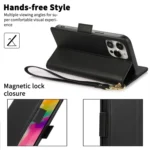 Side Buckle RFID Anti-theft Leather Phone Case, For iPhone 15 Pro, For iPhone 15 Plus - Image 4