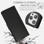 Side Buckle RFID Anti-theft Leather Phone Case, For iPhone 15 Pro, For iPhone 15 Plus - Image 5