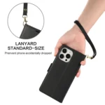 Side Buckle RFID Anti-theft Leather Phone Case, For iPhone 15 Pro, For iPhone 15 Plus - Image 7