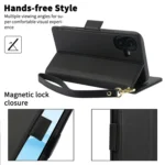 Side Buckle RFID Anti-theft Leather Phone Case, For iPhone 16, For iPhone 15 Pro Max - Image 4