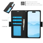 Side Buckle RFID Anti-theft Leather Phone Case, For iPhone 16, For iPhone 15 Pro Max - Image 6