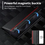 LC.IMEEKE Carbon Fiber Leather Phone Case, For Samsung Galaxy S25 Edge 5G, For Samsung Galaxy S25 5G, For Samsung Galaxy S25+ 5G, For Samsung Galaxy S25 Ultra 5G, For Samsung Galaxy S24 FE 5G - Image 7
