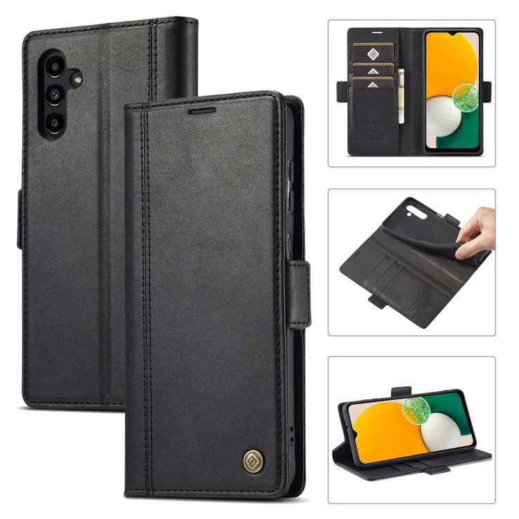 LC.IMEEKE Skin-friendly Card Slots Leather Phone Case, For Samsung Galaxy S24 FE 5G
