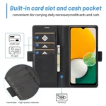 LC.IMEEKE Skin-friendly Card Slots Leather Phone Case, For Samsung Galaxy S24 FE 5G - Image 3