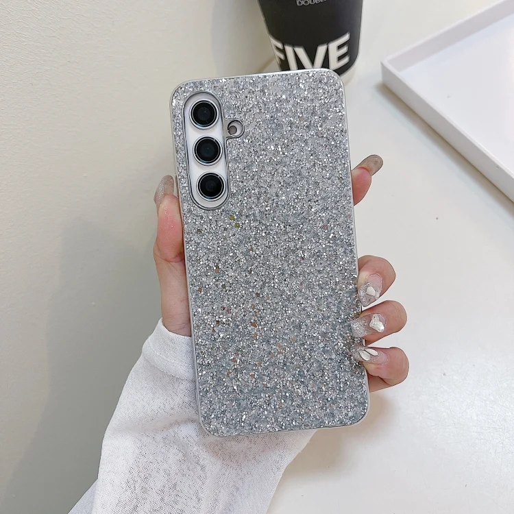 Glitter Powder Shockproof TPU Phone Case, For Samsung Galaxy S24 FE 5G