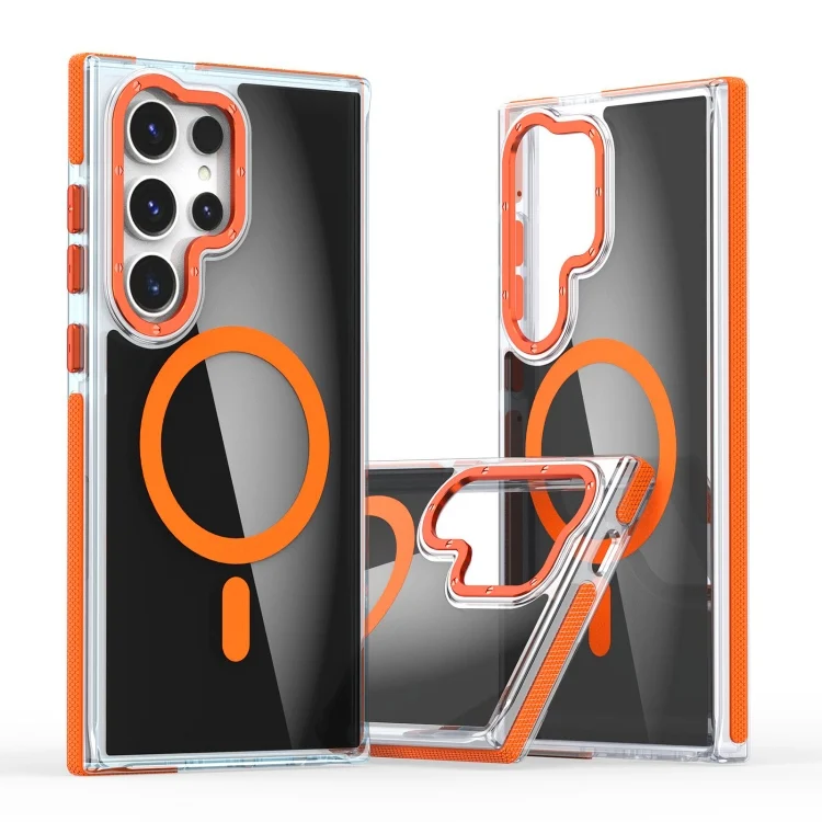 Dual-Color Transparent Black Magsafe Phone Case, For Samsung Galaxy S24 Ultra 5G