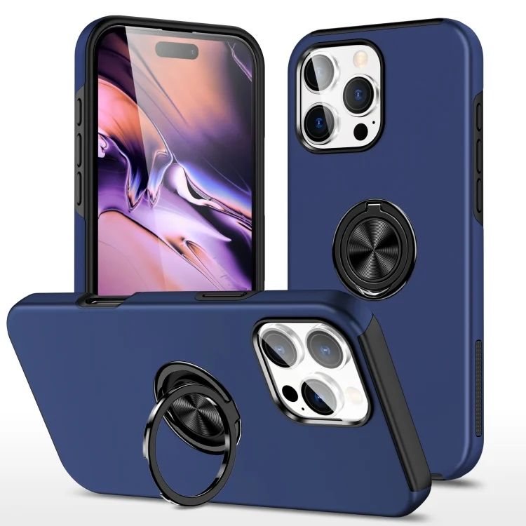 PC + TPU Magnetic Phone Case with Invisible Ring Holder, For iPhone 16 Pro, For iPhone 16 Plus