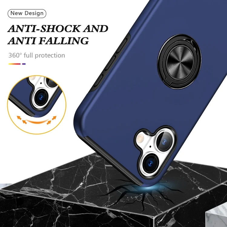 EDA006969304A_2.webp PC + TPU Magnetic Phone Case with Invisible Ring Holder, For iPhone 16 - Image 3