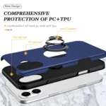 PC + TPU Magnetic Phone Case with Invisible Ring Holder, For iPhone 16 - Image 4