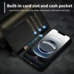 LC.IMEEKE Carbon Fiber Leather Phone Case, For iPhone 16e, For iPhone 16 Pro Max, For iPhone 16 Pro, For iPhone 16 Plus, For iPhone 16 - Image 7