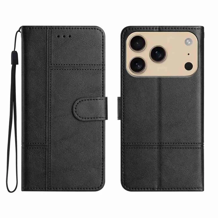 EDA006974708A.webp Cowhide Texture Stitching Leather Phone Case, For iPhone 17 Pro Max, For iPhone 17 Pro, For iPhone 17, For iPhone 17 Air - Image 1