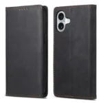 Business Solid Color Magnetic RFID Leather Phone Case, For iPhone 16