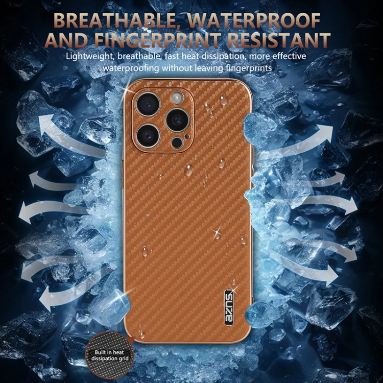 EDA006996205A_5.webp AZNS Electroplated Edge Carbon Fiber Texture Phone Case, For iPhone 15 Pro Max, For iPhone 15 Pro, For iPhone 15 Plus, For iPhone 15, For iPhone 14 Plus - Image 6