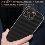 AZNS Electroplated Edge Carbon Fiber Texture Phone Case, For iPhone 15 Pro Max, For iPhone 15 Pro, For iPhone 15 Plus, For iPhone 15, For iPhone 14 Plus - Image 7
