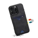 Denior D06 PU Back Cover Card Slot Holder Phone Case, For iPhone 16 Pro, For iPhone 16 Plus, For iPhone 16 - Image 4