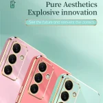 XINLI Straight Edge 6D Electroplate TPU Phone Case, For Samsung Galaxy S24 FE 5G - Image 4