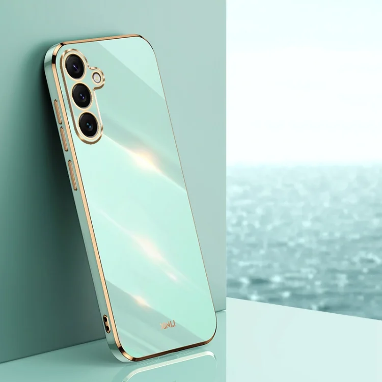 XINLI Straight Edge 6D Electroplate TPU Phone Case, For Samsung Galaxy S25+ 5G, For Samsung Galaxy S25 Ultra 5G