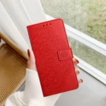 Flower Embossed Leather Phone Case, For iPhone 16 Pro, For iPhone 16 Plus, For iPhone 16 - Image 2