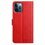 Flower Embossed Leather Phone Case, For iPhone 16 Pro, For iPhone 16 Plus, For iPhone 16 - Image 3