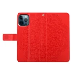 Flower Embossed Leather Phone Case, For iPhone 16 Pro, For iPhone 16 Plus, For iPhone 16 - Image 6