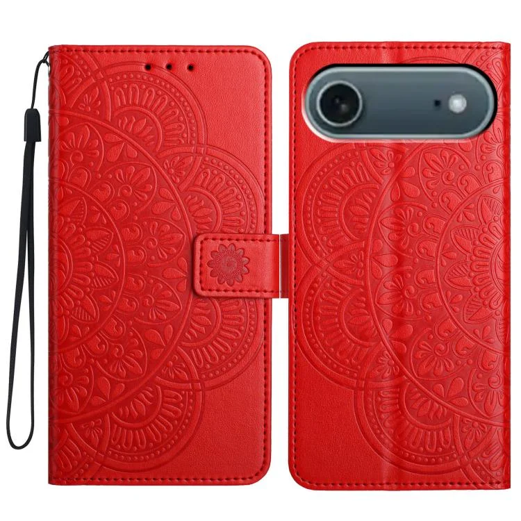 Flower Embossed Leather Phone Case, For iPhone 17 Air, For iPhone 16e, For iPhone 16 Pro Max
