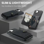 JEEHOOD J01 Retro Magnetic Detachable Wallet Phone Case, For iPhone 16e, For iPhone 16 Pro Max, For iPhone 16 Pro - Image 7