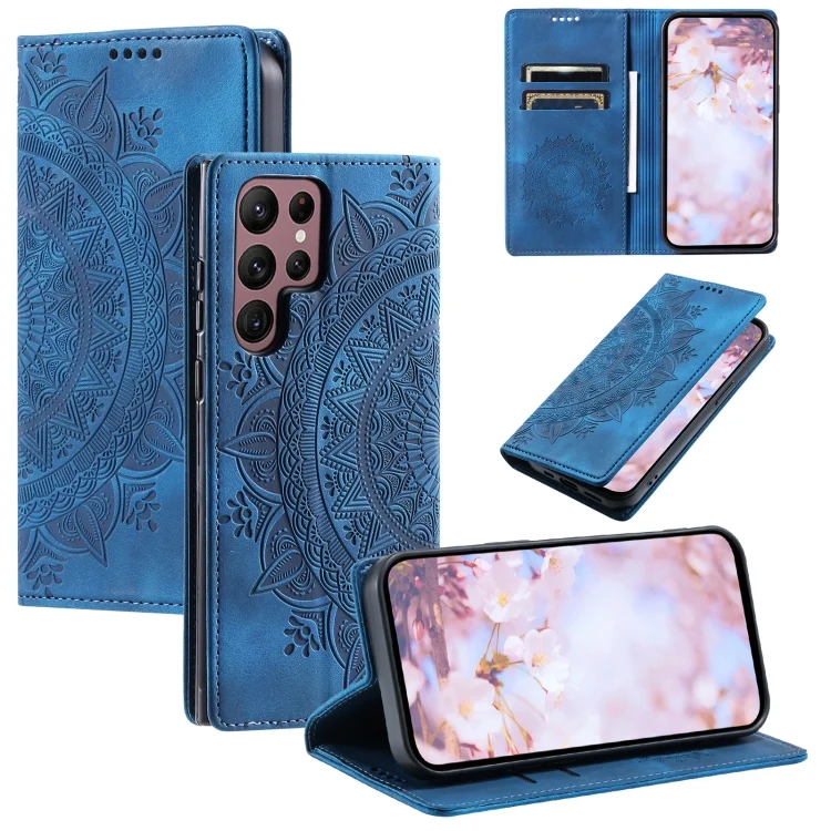 Totem Embossed Magnetic Leather Phone Case, For Samsung Galaxy S25 Ultra 5G