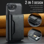 DG.MING MAGKING-K2 Series MagSafe RFID Card Bag Detachable Phone Case, For iPhone 16e, For iPhone 16 Pro Max, For iPhone 16 Pro, For iPhone 16 Plus - Image 2