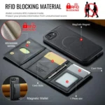 DG.MING MAGKING-K2 Series MagSafe RFID Card Bag Detachable Phone Case, For iPhone 16e, For iPhone 16 Pro Max, For iPhone 16 Pro, For iPhone 16 Plus - Image 4