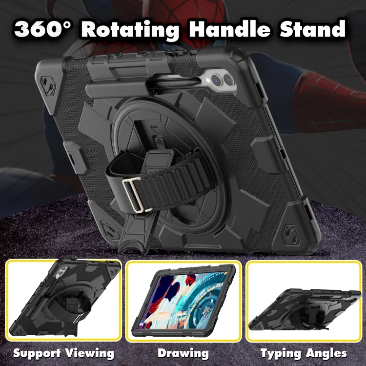 EDA007180201A_1.webp Spider Hand Grip Turntable Stand Tablet Case, For Samsung Galaxy Tab S10+ / S9+ / S9 FE+ - Image 2