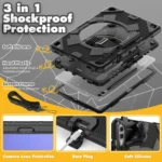 Spider Hand Grip Turntable Stand Tablet Case, For Samsung Galaxy Tab S10+ / S9+ / S9 FE+ - Image 6