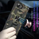 Camouflage Armor Kickstand TPU Hybrid PC Magnetic Phone Case, For iPhone 16e, For iPhone 16 Pro Max, For iPhone 16 Pro, For iPhone 16 Plus - Image 6