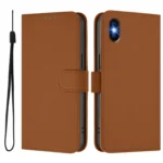 Skin Feel Solid Color Leather Phone Case with Lanyard, For iPhone XS / X - Image 2