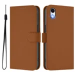 Skin Feel Solid Color Leather Phone Case with Lanyard, For iPhone XR - Image 2