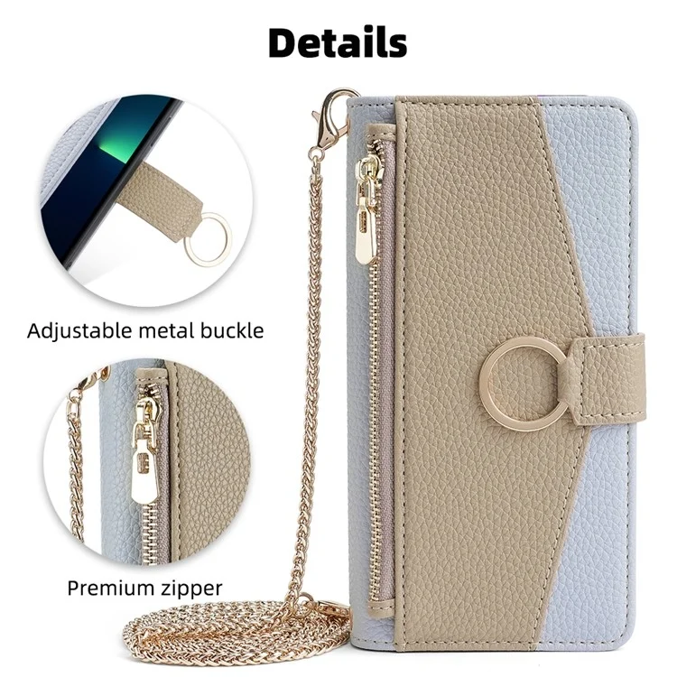 EDA007232701A_1.webp Crossbody Litchi Texture Leather Phone Case, For iPhone 16 - Image 2