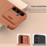 NILLKIN QIN Series Pro Sliding Camera Cover Design Leather Phone Case, For Samsung Galaxy S24 FE 5G - Image 5